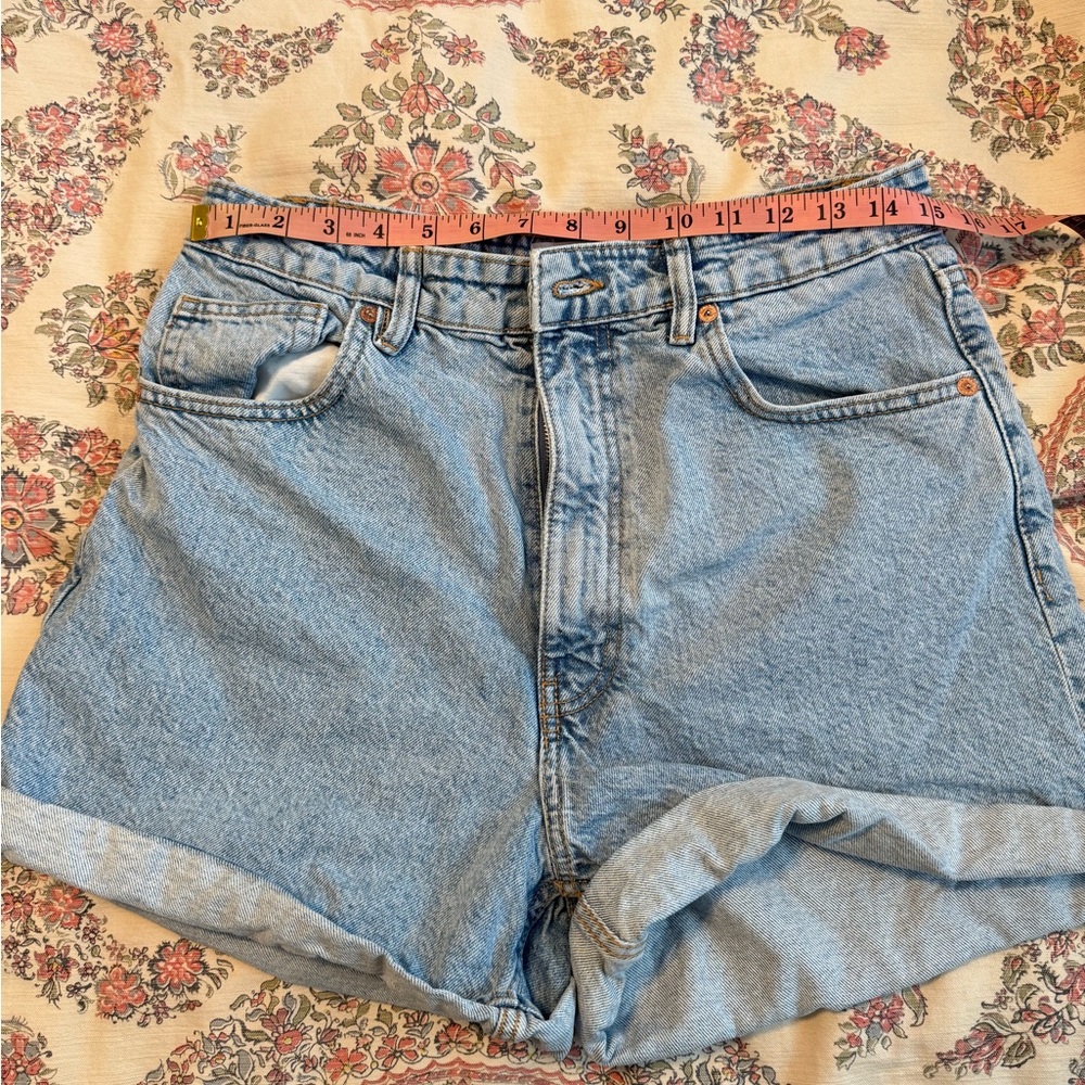 Zara Mom Light Blue Jean Shorts